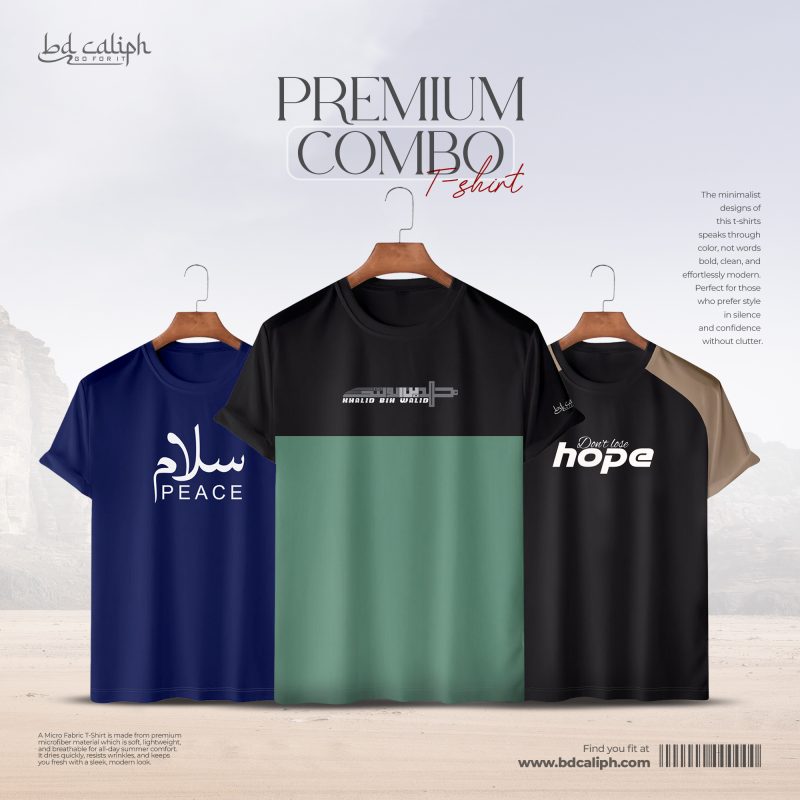3 pcs T-Shirt Combo for Men | Comfortable & Stylish Everyday Wear
